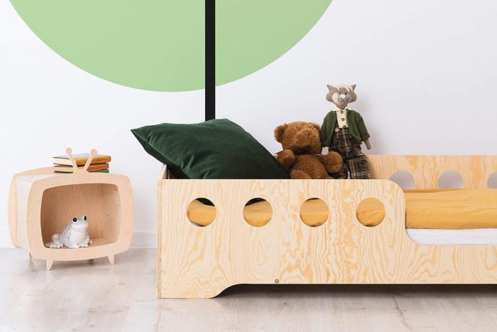 Lit enfant en bois avec barrière Louna B