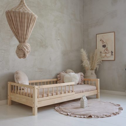 Lit enfant en bois Éden avec barrière