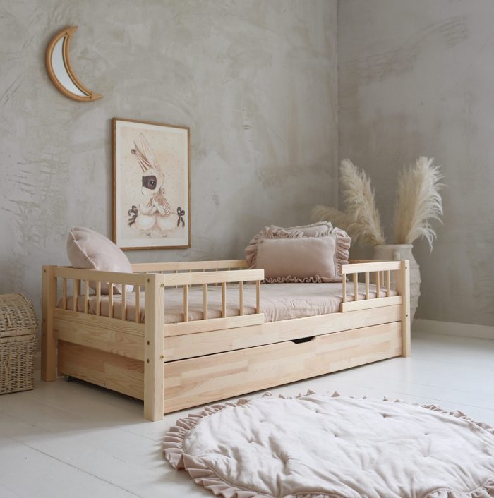 Lit enfant en bois Éden avec tiroir - Accès central
